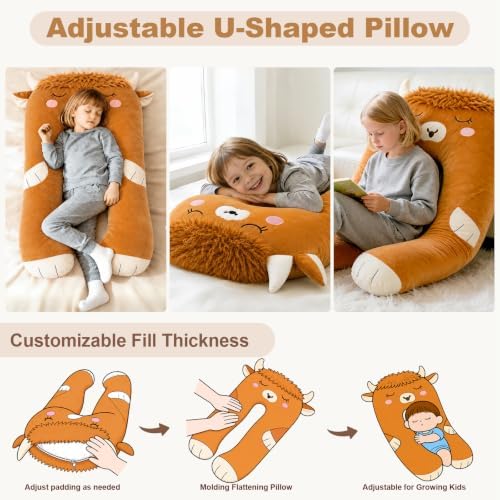 47x23 inch U Shaped Long Plush Body Pillows - Image 3