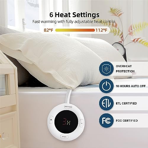 GOTCOZY Heated Mattress Pad Cal King Size-Heated Pad - Image 5