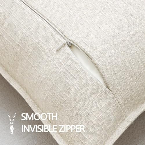 MIULEE Thick Textured Decorative Throw Pillow Covers 16x16 in Natural Beige - Image 7