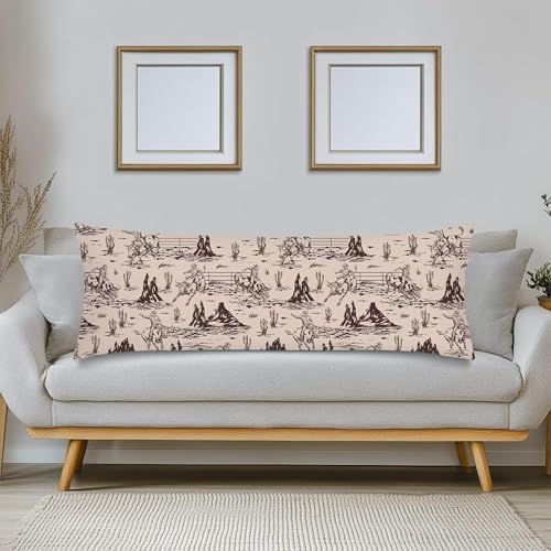 Cowboy Body Pillow Cover 20x54 Long Pillow Case Protector - Image 3