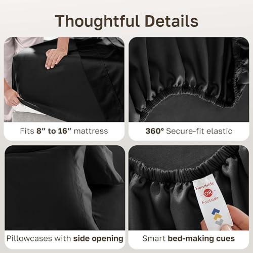 California Design Den 600 Thread Count Deep Pocket Queen Sheets Set - Image 4