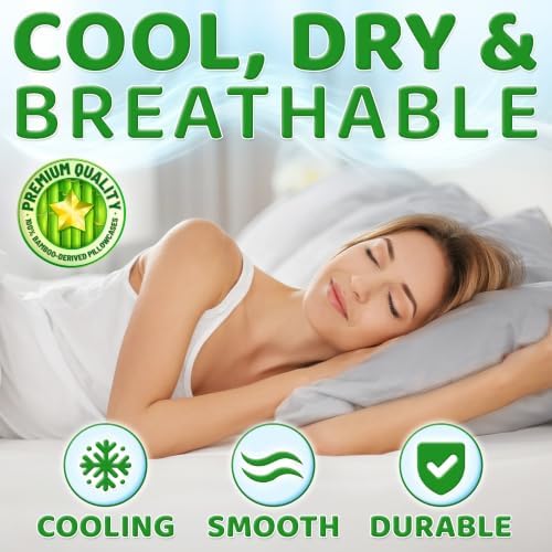 Pillow Cases - 100% Viscose Derived from Bamboo - Cooling Pillowcase - King Size - Image 3