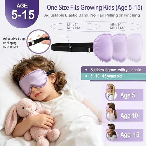 Kids Sleep Mask Eye Cover, Silk Sleeping Mask - Image 5