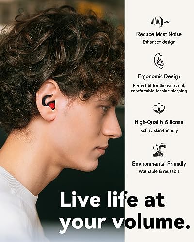 Ear Plugs for Sleeping, Noise Reduction Soft Silicone Earplugs - Image 3