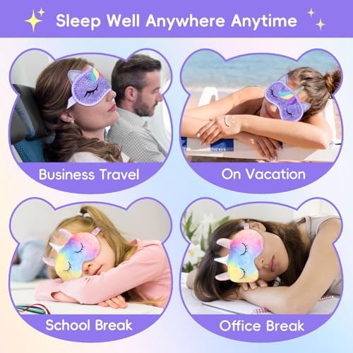 my novel things Cooling Eye Mask and Sleep Mask Cover Rainbow Birthday Cute - Image 5