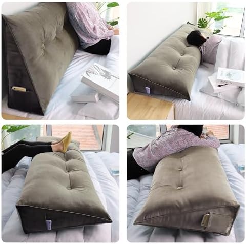 Daneey Headboard Pillow Full, Triangular Wedge Pillow Headboard, Wedge - Image 3