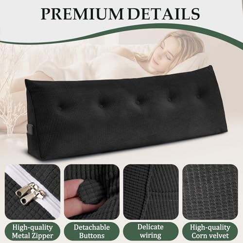 Headboard Pillow Queen, Wall Backrest Wedge Pillow Headboard - Image 5