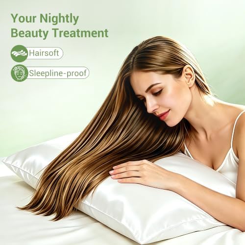 SheRest 100% Lyocell Tencel Pillowcase Cooling Silk-Like Soft Satin Standard - Image 2