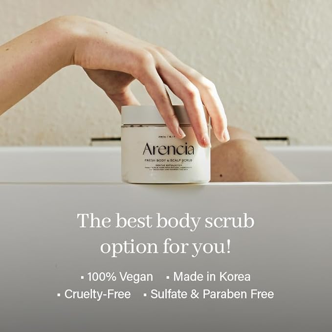 Arencia Fresh Cloud Sea Salt Body & Scalp Scrub- Gentle Exfoliation - Image 5