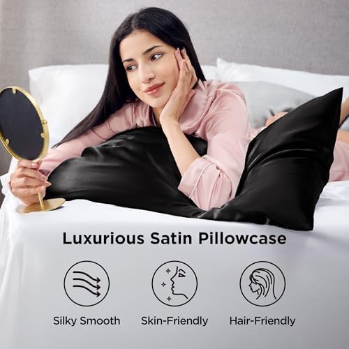 Bedsure Satin Pillowcases Standard Size Set of 4, Silky Pillow Cases - Image 2