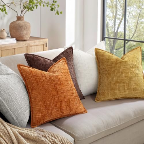decorUhome Chenille Decorative Throw Pillow Covers 16x16 Set of 2 - Image 6