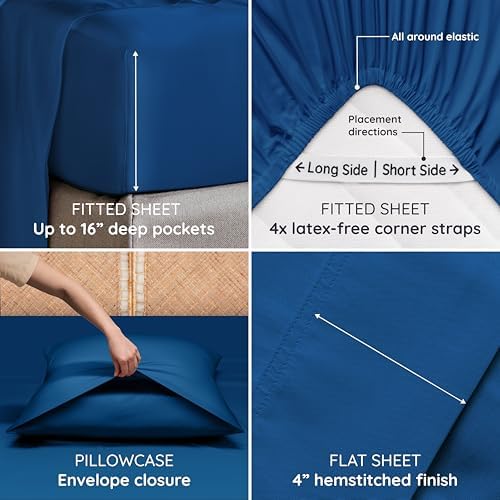 Bambaw Queen Sheet Set 6pcs – 100% Viscose Derived from Bamboo Bed Sheets Queen - Image 6