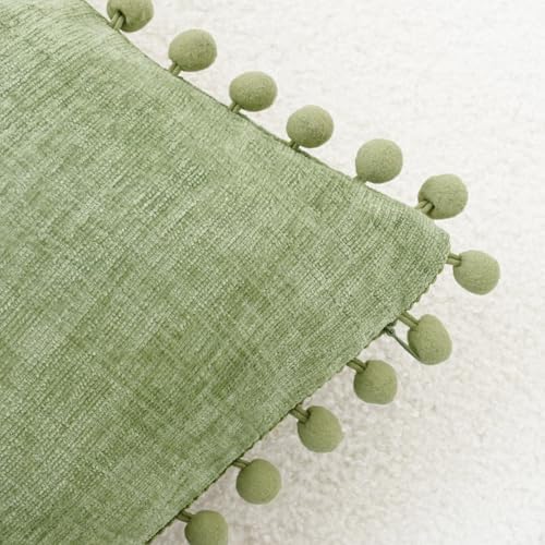 CaliTime Decorative Couch Throw Pillow Covers 18 X 18 Inches Sage - Image 3