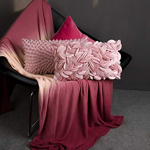KINGROSE 3D Flower Throw Pillow Cover, 12 X 20 Inches - Image 6