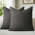 a moment Black Chenille Throw Pillow Covers 22x22 Inch Pack of 2 Modern by amoment