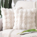 MADIZZ Pack of 2 Thick Plush Faux Wool Throw Pillow Covers Soft Boho Throw by Madizz