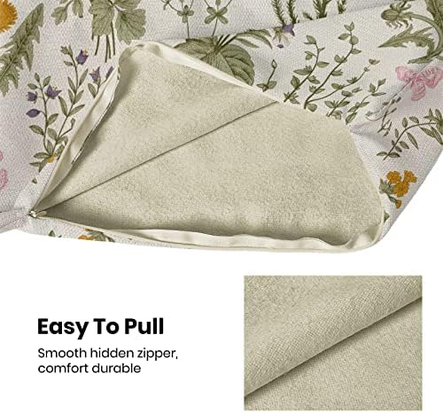 AEIOAE Spring Sage Green Wild Flower Pillow Covers 16x16 Set of 2 - Image 5