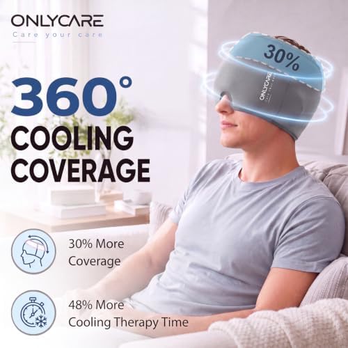 ONLYCARE Migraine Relief Cap, Headache Relief Cold Cap - Image 4