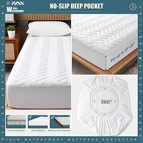 Twin Size Waterproof Mattress Protector Quilted, Breathable Ultra-Soft Filling - Image 5