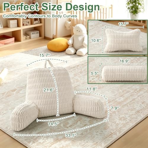 Reading Pillow for Bed, Upright Bed Pillow for Sitting Up - Image 5