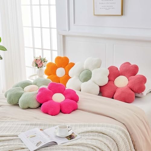 Kcvvcr Flower Throw Pillow, Cute Flower Shaped Pillow Decorative Throw Pillow - Image 6