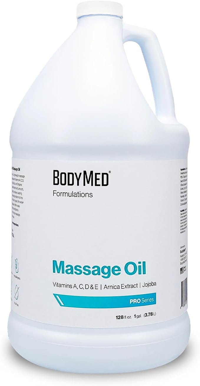 BodyMed Formulations Massage Oil, 1 gal. – Fragrance-Free, All-Natural Oil by BodyMed