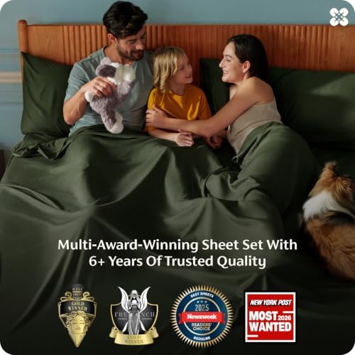 Bedsure PureWoven Rayon Derived from Bamboo, California King Sheet Sets - Image 3