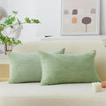 Home Brilliant Sage Green Rectangle Summer Pillow Covers 12x20 Lumbar Pillow by HomeBrilliant