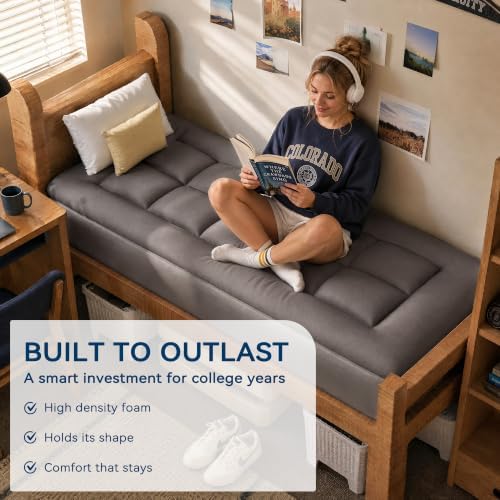 BDEUS Dual Layer 5 Inch Memory Foam Mattress Topper Twin XL Size - Image 3
