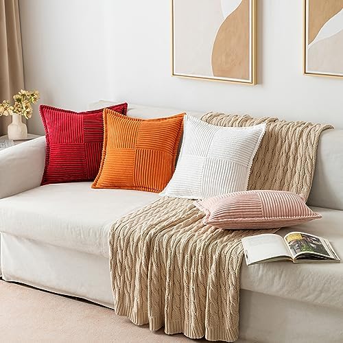 MIULEE Decorative Lumbar Throw Pillow Covers 12x20 Inch Red 2 Pack - Image 3