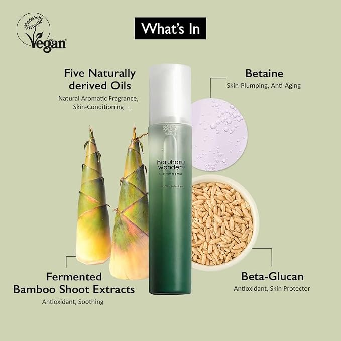 HARUHARU wonder Black Bamboo Mist, Hydrating and Firming skin, Panax ginseng - Image 4