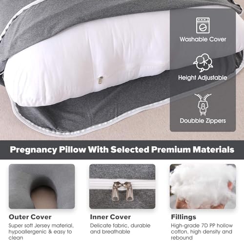 BATTOP Pregnancy Pillows for Sleeping- U Shaped Full Body Maternity Pillow - Image 5