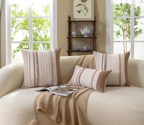 Cethom Boho Throw Pillow Covers 20x20 Inch Set of 2, Accent Cushion Cover - Image 7