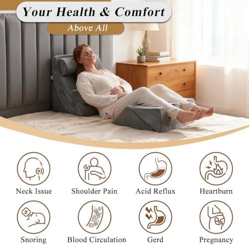 Axelrod 6PCS Orthopedic Bed Wedge Pillow Set, Post Surgery Foam - Image 6