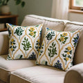 Alysheer Floral Embroidered Throw Pillow Cover 18"x18" by Alysheer