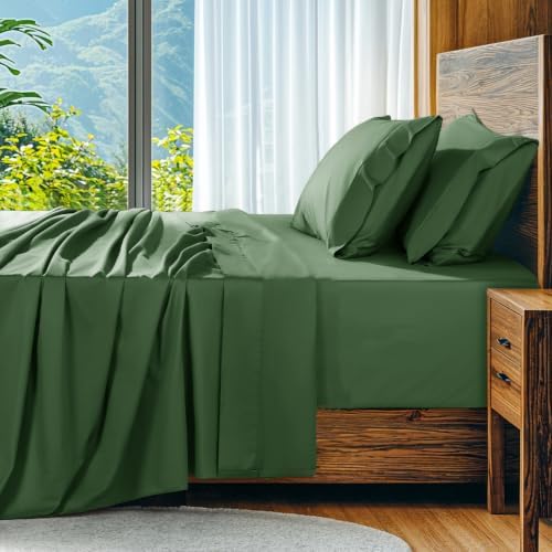 SONORO KATE 1000 Series 100% Egyptian Cotton Queen Sheets, Extra Deep Pocket by SONOROKATE