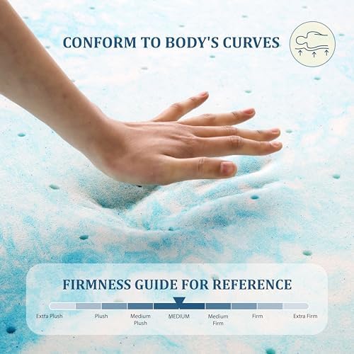 EGO 4 Inch King Mattress Topper Gel Memory Foam - Image 2