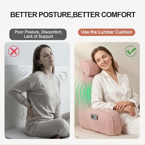 Reading Pillow for Sitting Up in Bed, Bed Rest Backrest Pillow - Image 5