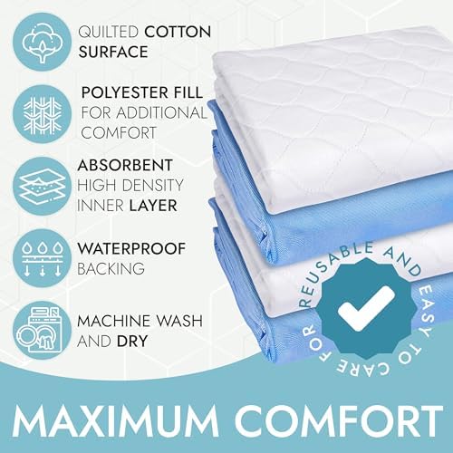 Epica Incontinence Bed Pads Washable Waterproof, USA Made - Image 4
