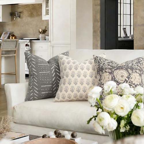 Farmhouse Floral Pillow Covers 26x26 Set of 2, Country Botanical Throw Pillow - Image 4
