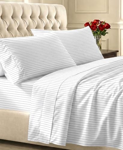California Design Den Soft 100% Cotton Cal King Bed Sheets Set by CaliforniaDesignDen