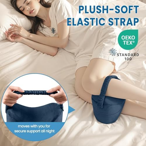 Memory Foam Knee Leg Pillow for Side Sleepers - Image 4