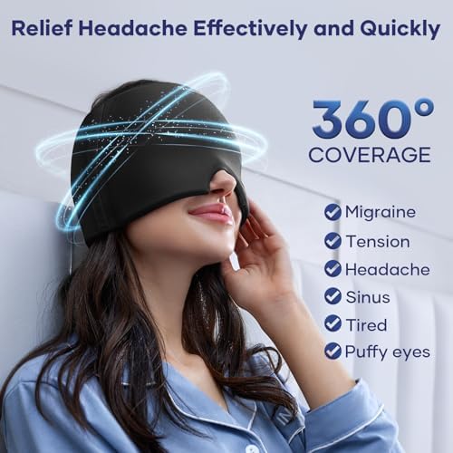 Migraine Relief Cap, Headache Relief Cap Mask Products, Cooling Odorless Gel - Image 2