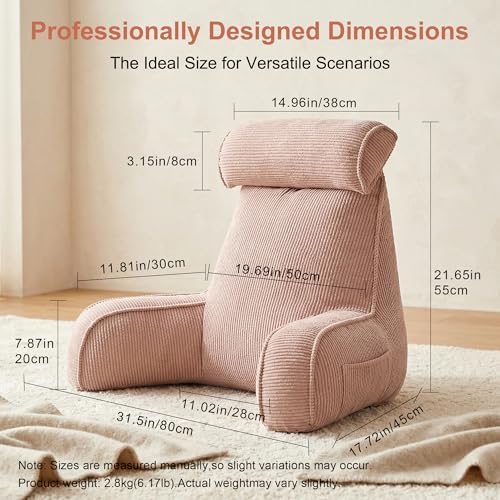 Reading Pillow for Sitting Up in Bed, Bed Rest Backrest Pillow - Image 4