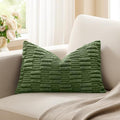 Kevin Textile 14x24 Inch Lumbar Pillow Cover 1 Pack Soft Plush Stripe by KevinTextile