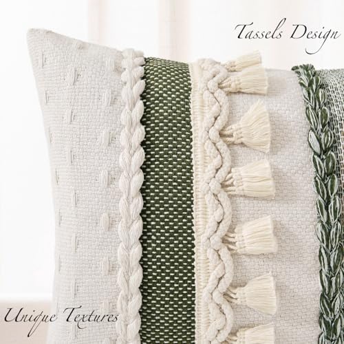 Kevin Textile Boho Tassel 14x20 Inch Lumbar Pillow Cover 1 Pack - Image 2
