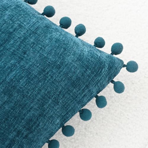 CaliTime Decorative Couch Throw Pillow Covers 18 X 18 Inches Ocean Blue - Image 3