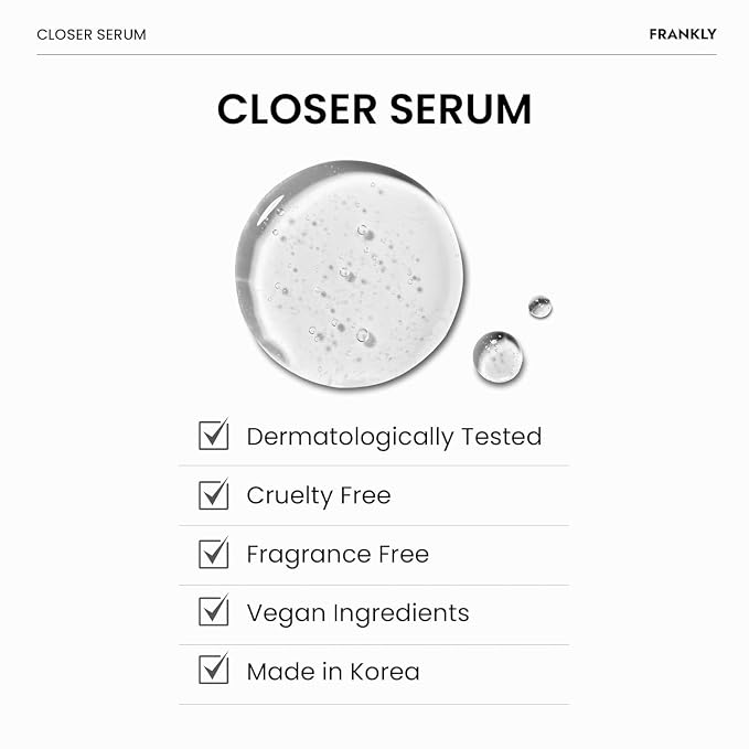 FRANKLY Closer Serum Mega Jumbo | Pore Minimizer Serum | 9 Peptides, Vegan - Image 8