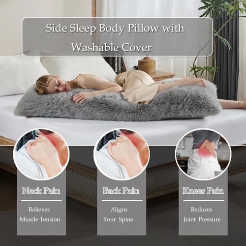 20x54 inch Luxury Fluffy Body Pillow Cover, Shaggy Furry Body Pillowcase - Image 6