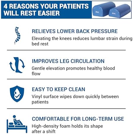 Skil-Care Knee Elevator Bolster, Half Round Foam, Wipe-Clean Vinyl - Image 5